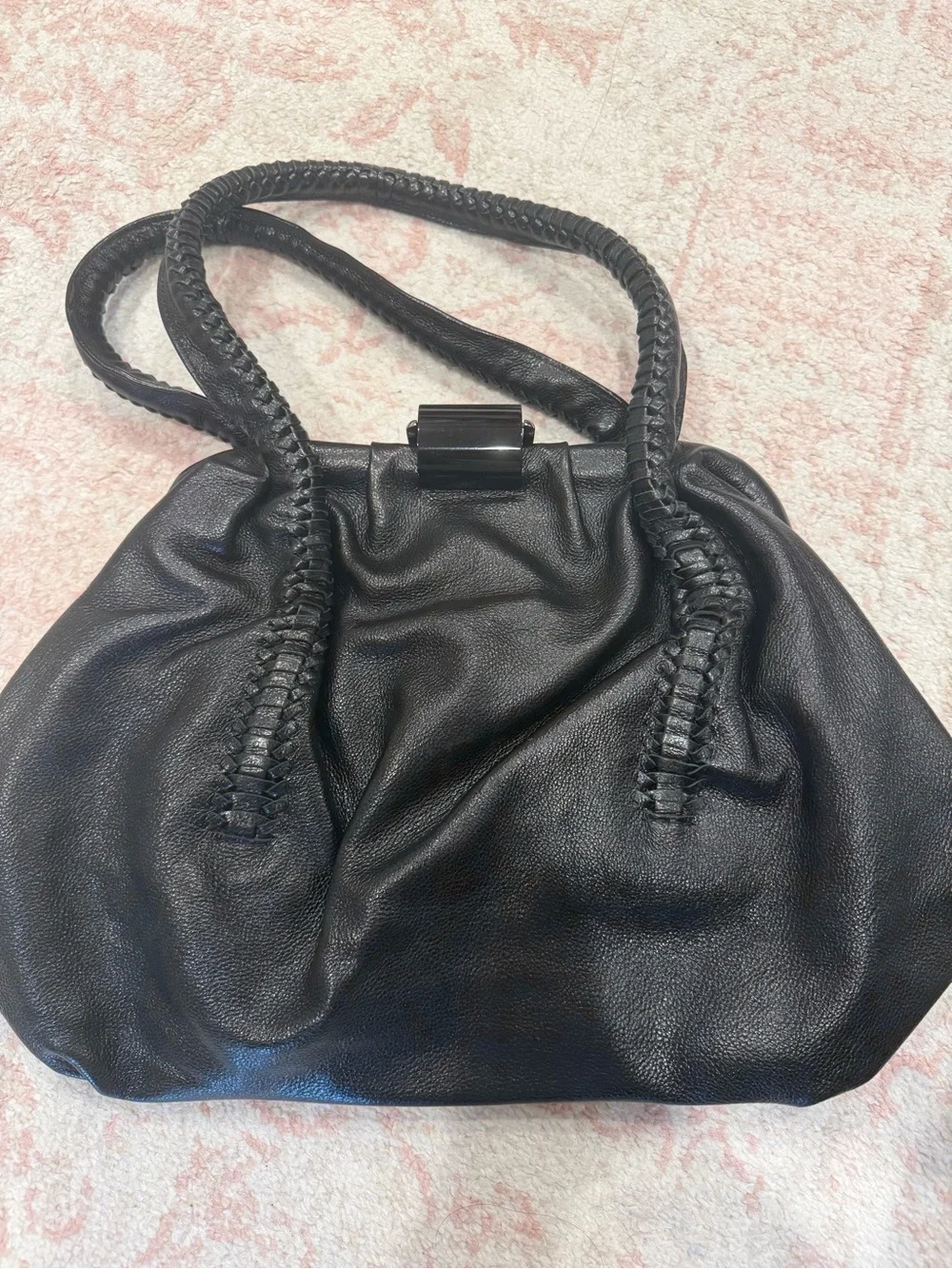 Salvatore Ferragamo - Black Leather Tote Handbag